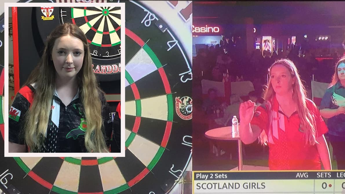 Elonwy, 14, plays for Wales at the British Internationals Tri Nations